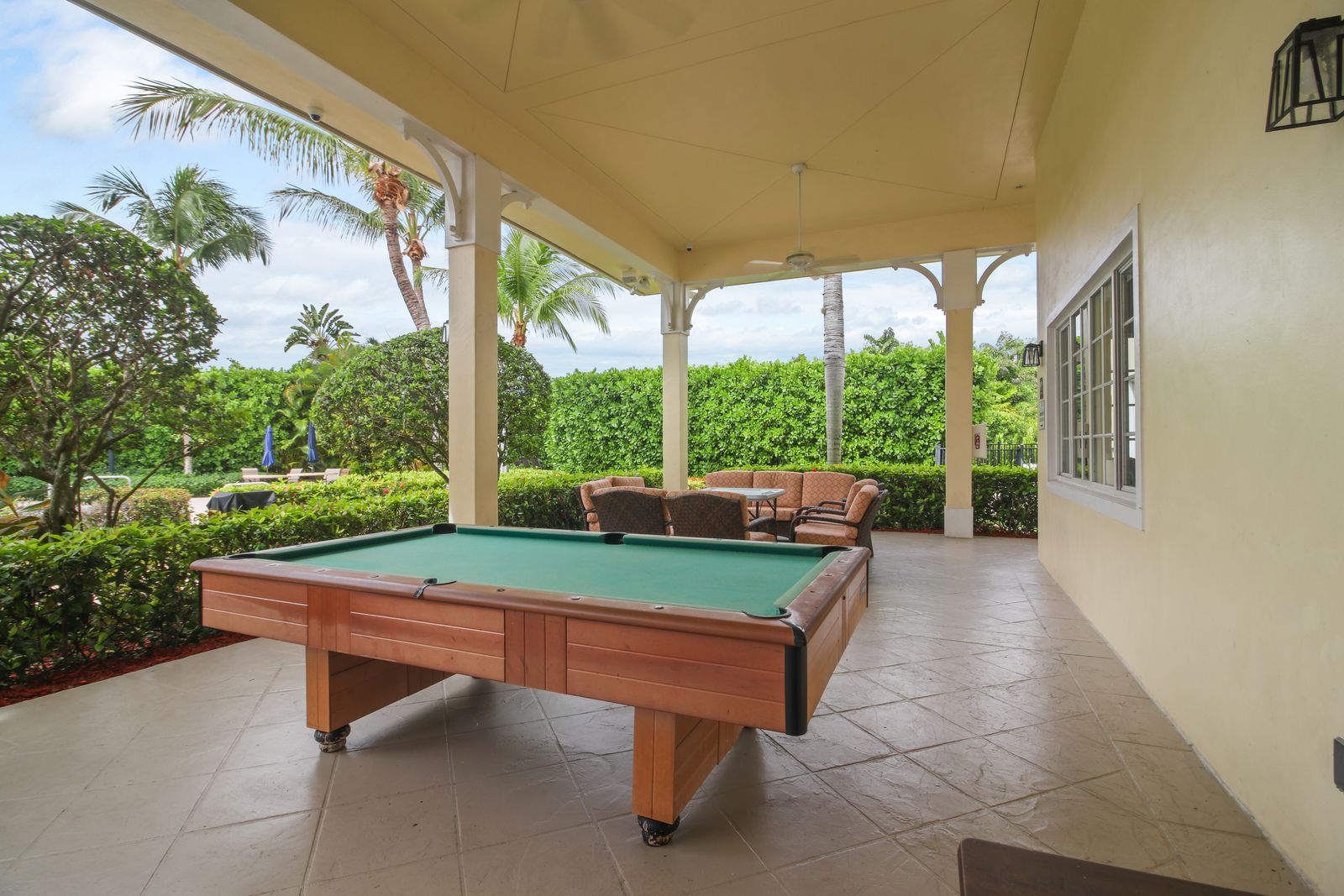 Billiards on the patio