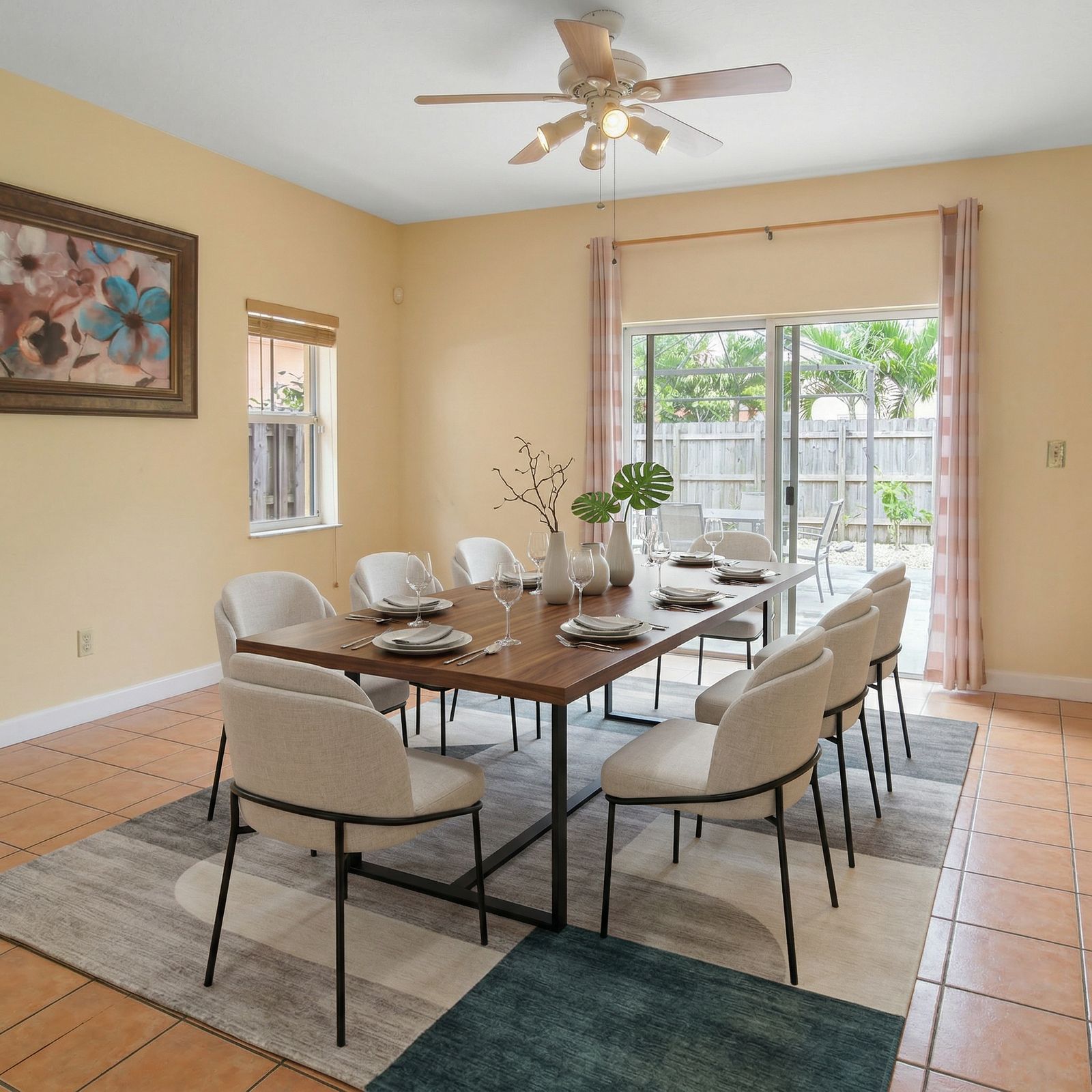Family room as a breakfast area