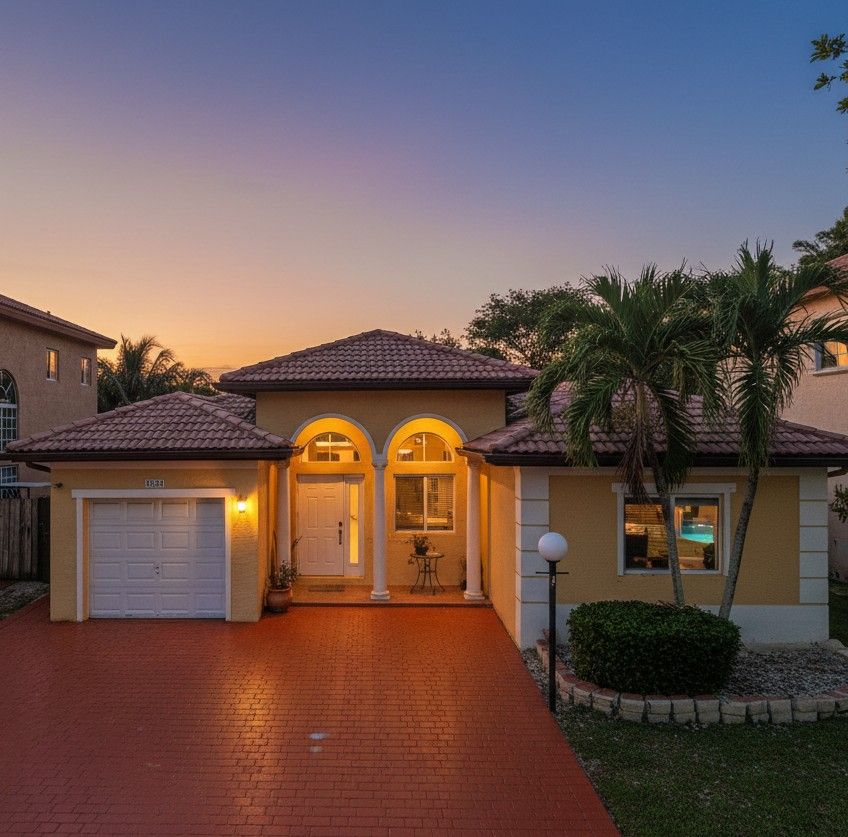 Front at twilight