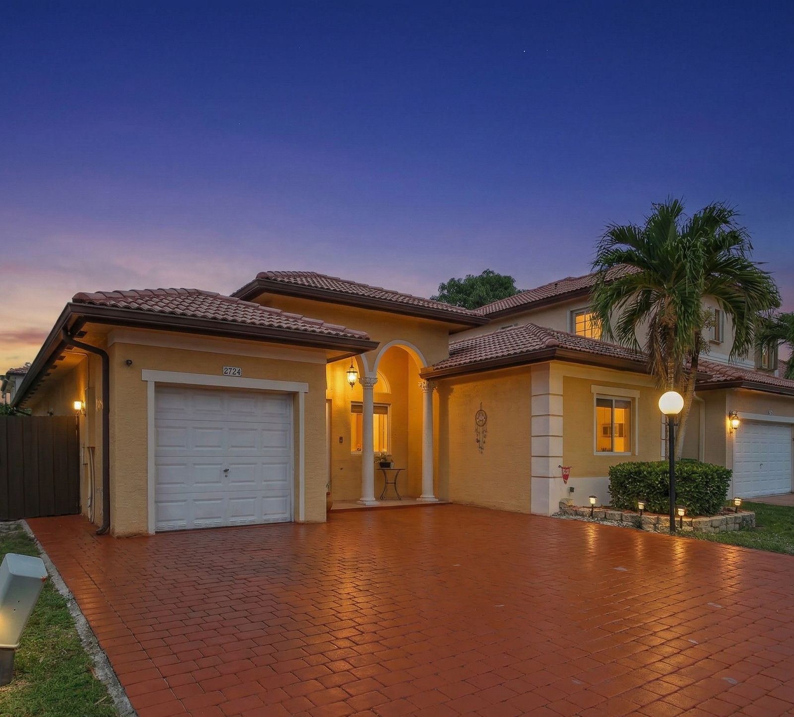 Front at twilight